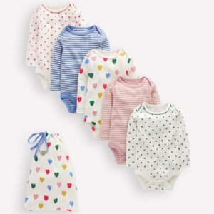 5-pack Bodies-Multi Hearts