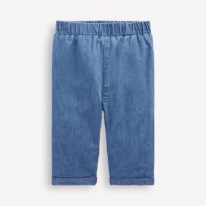 Cosy Lined Pants-Blue Chambray