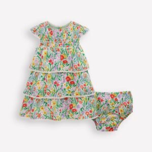 Tiered Woven Dress-Multi Spring Floral