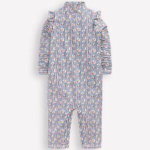 Girls Sun Safe Surfsuit-Stripe Cherries